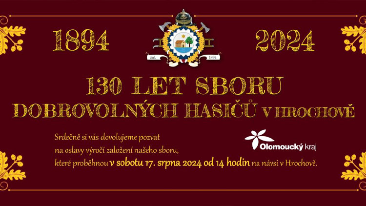 Hasiči v Hrochově oslaví 130 let